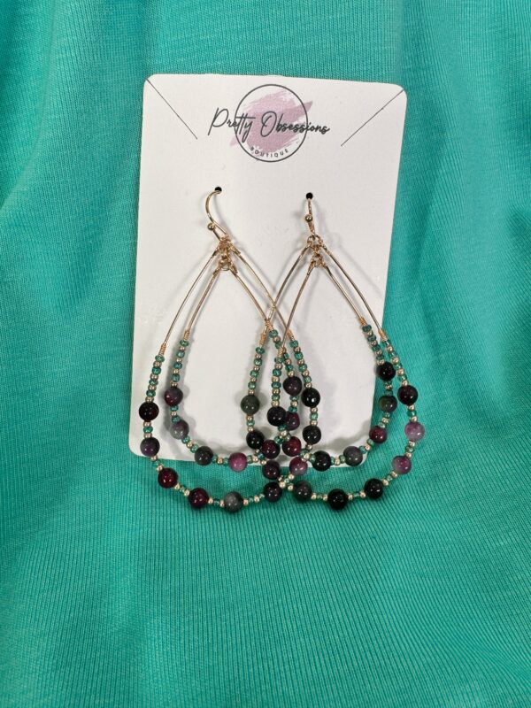 Gemstone Teardrop Earrings